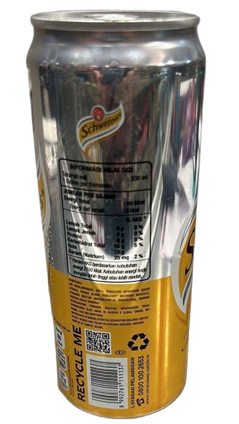 Yellow Schweppes Air Tonic Water Packaging Size 330ml Packaging Type