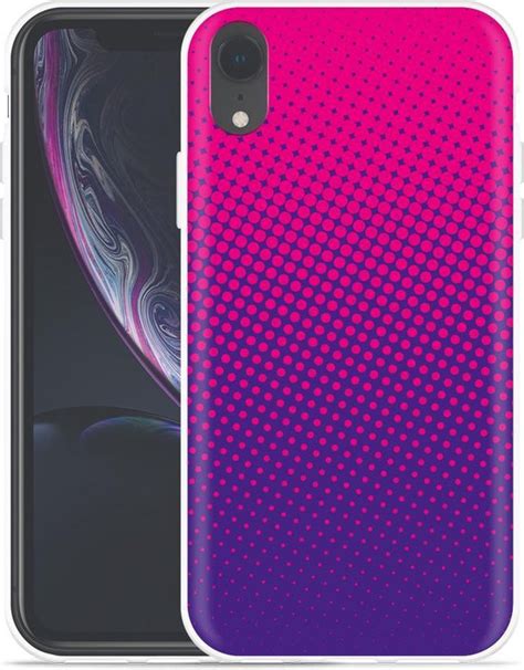 Cazy Hoesje Geschikt Voor Iphone Xr Roze Paarse Cirkels Bol