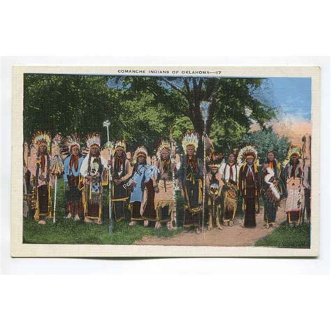 Comanche Indians of Oklahoma vintage postcard