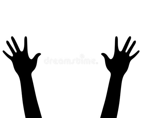 Hands Up Silhouettes 4 Stock Vector Illustration Of Pose 2085134