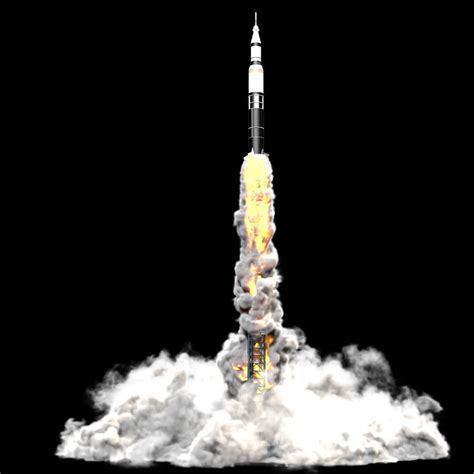 Rocket Launch Animated 3D model animated rigged | CGTrader