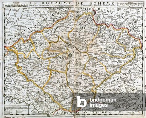 Map of the Kingdom of Bohemia (Czech Republic) (Engraving, 1717) by ...