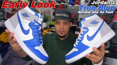 Early Look Jordan 1 True Blue Review And On Feet YouTube