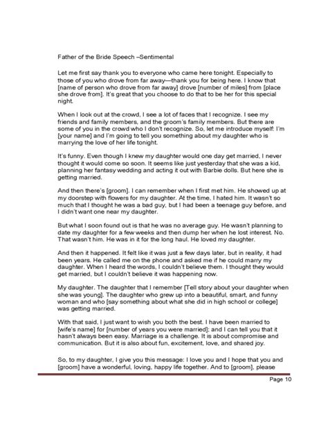 Father of the Bride Speeches Free Download Father Of Bride Speech, Bride Wedding Speech, Best ...