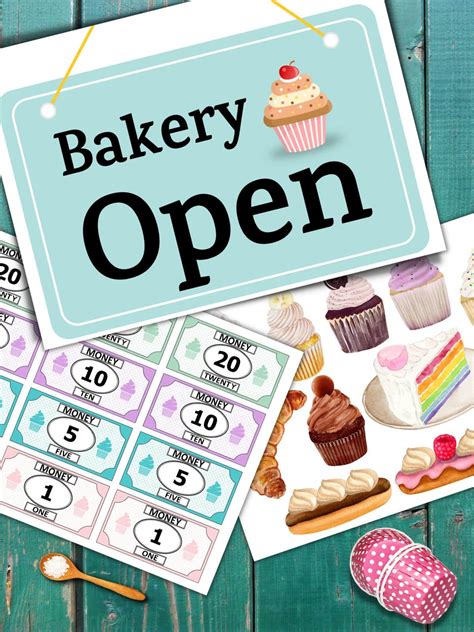 Bakery Dramatic Play Free Printables