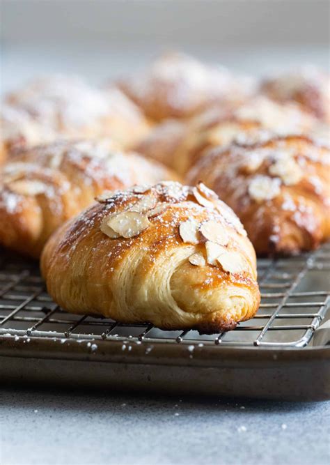 Homemade Almond Croissants Recipe Almond Croissant Food Cooking