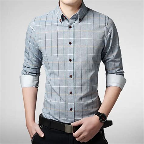 Mens Dress Shirts Men Clothes Shirt For Men Camisa Masculina Long