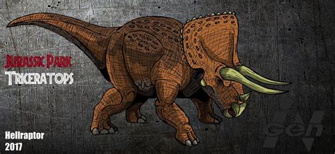 Jurassic Park: Triceratops ( New art !) by Hellraptor | Jurassic park ...