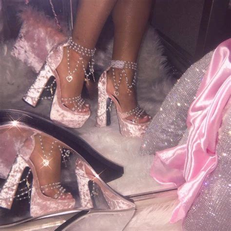 Pink High Heels Igpinkysuwu Aesthetic Shoes Heels Heels Aesthetic