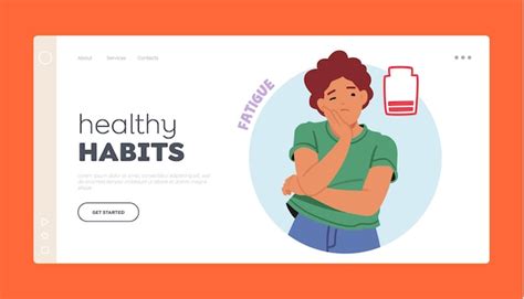 Premium Vector Healthy Habits Landing Page Template Female Feel