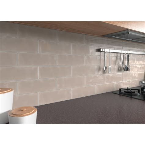 Urbano Warm Concrete 4x12 Glossy Ceramic Subway Tile Porcelain Tile Usa