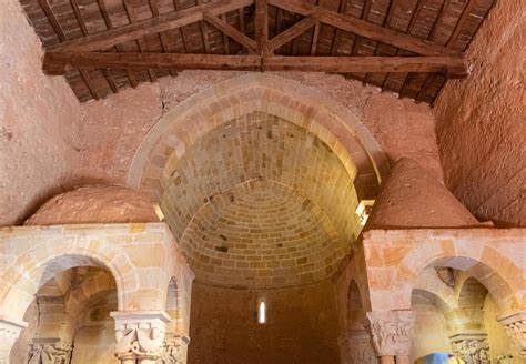 Interior Of Romanesque Catholic Church With Wooden Ceiling 22336222