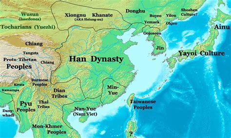 Han Dynasty Map Map Han Dynasty The Han Dynasty