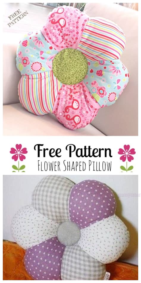 Diy Floral Pillow Free Sewing Patterns Fabric Art Diy Sewing