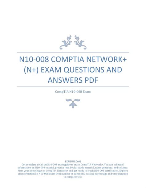 PPT N10 008 CompTIA Network N Exam Questions And Answers PDF