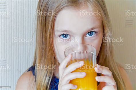 Cute Girl Drinking Beverage Stock Photo Download Image Now 6 7