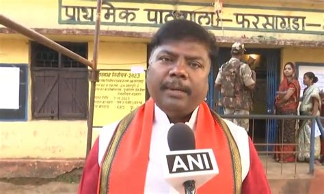 Kedar Kashyap Bjp Candidate From Narayanpur Casts Assembly