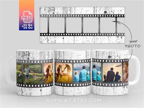 Photo Mug Template For 15 And 11 Oz Mug Wrap Template Png Etsy