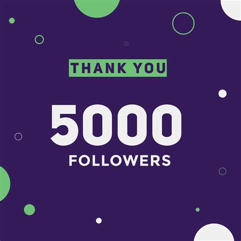 5000 Followers Thank You Colorful Celebration Template Social Media