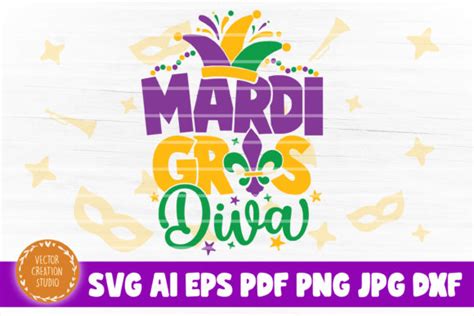 Mardi Gras Diva Svg Cut File Graphic By Vectorcreationstudio Creative