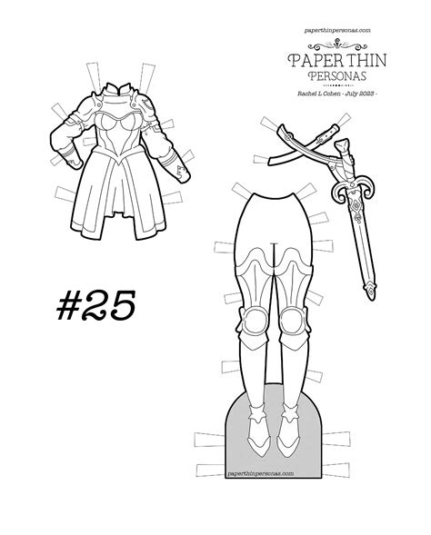 A Stylish Paper Doll July Fantasy Adventuring Armors • Paper Thin Personas