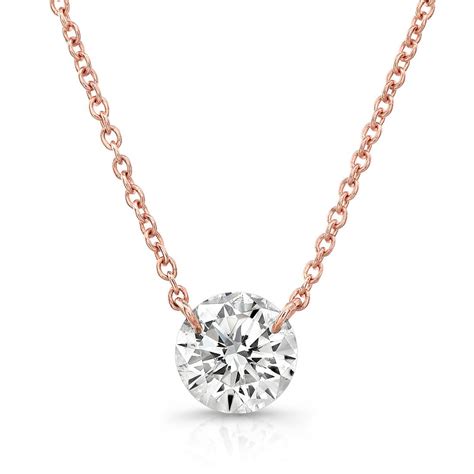 Bare Diamonds K Rose Gold Ct Diamond Necklace Small Diamond