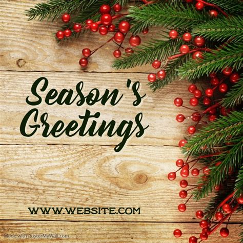 Season greetings wishes Template | PosterMyWall