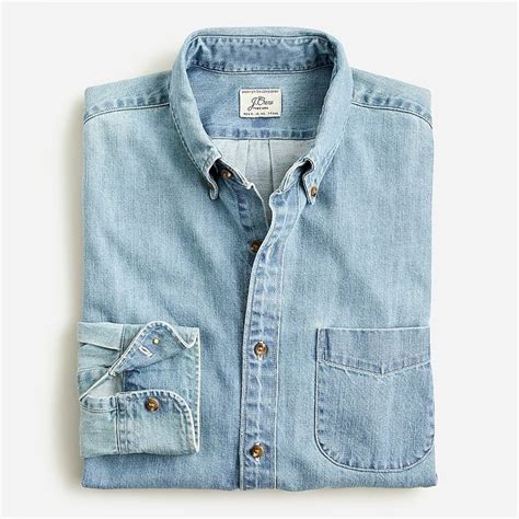 J Crew Midweight Denim Workshirt For Men Denim Shirt Men Mens Denim