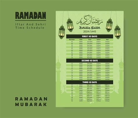 Ramadan Calendrier Conception Modèle 2024 Ramadan Calendrier Imsakia