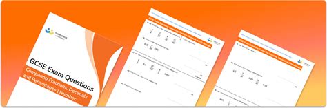 Free Gcse Exam Questions Comparing Fractions Decimals And Percentages