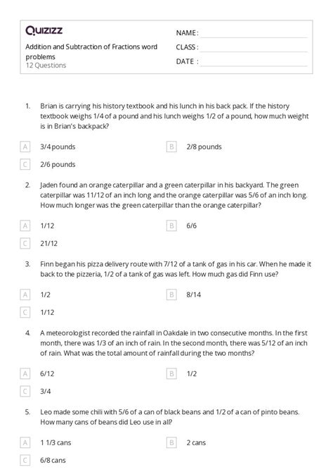 Geometry Word Problems Worksheets For Th Year On Quizizz Free