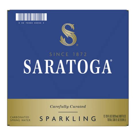 Saratoga® Sparkling Spring Water 28 Ounce 12 Pack Readyrefresh