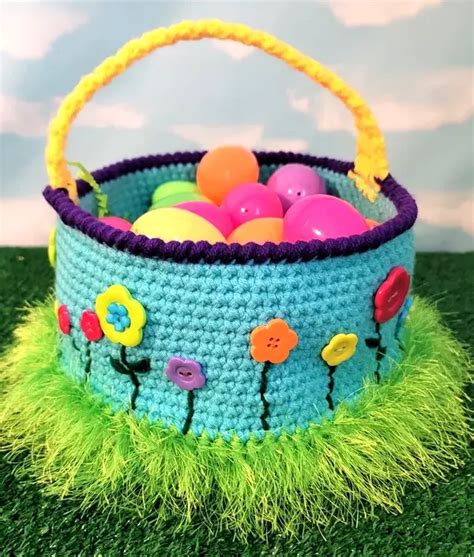 Crochet Easter Basket Pattern Weave Crochet