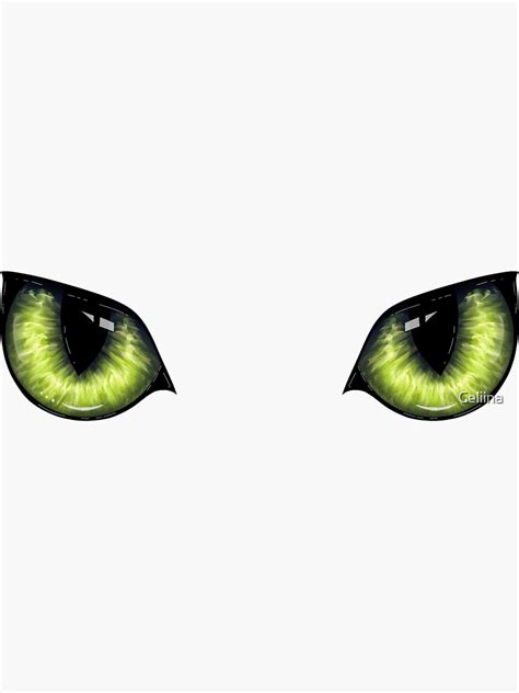 Cat Eyes Sticker By Celiina Redbubble