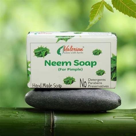 Solid Valerian Neem Handmade Soap For Bathing Packaging Size Gm