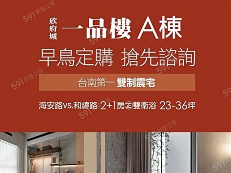 【欣府城 一品樓】台南市新成屋，格局規劃2~3房 591新建案