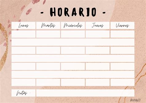 Como Hacer Horarios Bonitos Poners