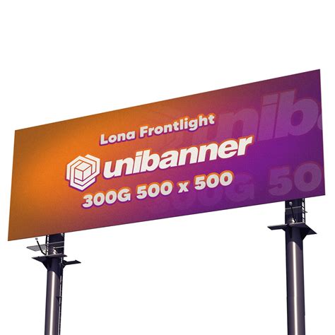 Lona Unibanner FrontLight 300g 500500 3 20m X 50m Fundo Cinza