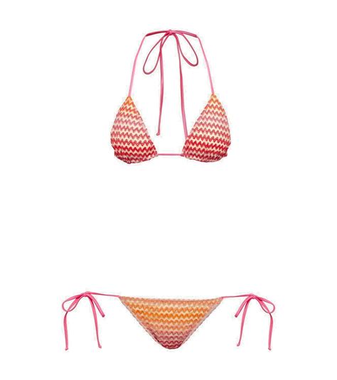 Missoni Mare Zig Zag Triangle Low Rise Bikini Missoni Mare