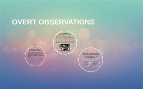 disadvantages of overt observation