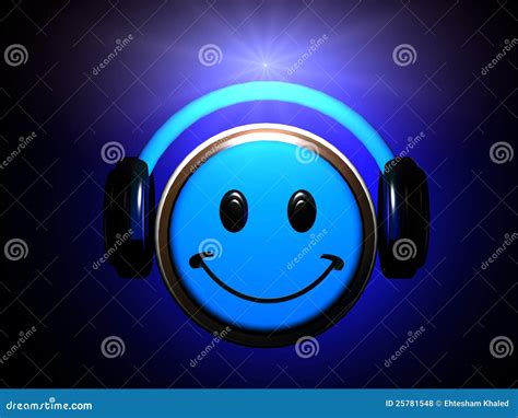 Smiley Music Emoji Vector Set Smileys Emoticon With Headphones Singing