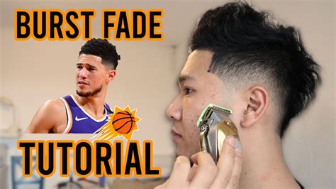 Devin Booker S Burst Fade Selfcut Tutorial Diy Home Fade Haircut