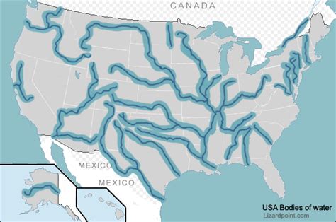 North American Bodies Of Water Map