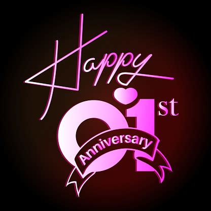 vektor desain logo acara happy st anniversary modern  mewah