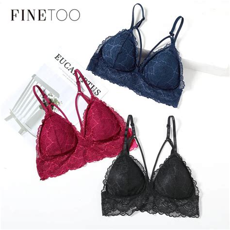 Finetoo Sexy Sin Espalda De Encaje Bralette V Profunda De Las Mujeres Bra Bralette Suave Fino