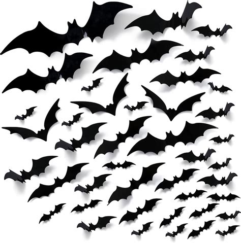 Amazon CESOF Halloween Bats Wall Decor 3D Bats Decorations 70