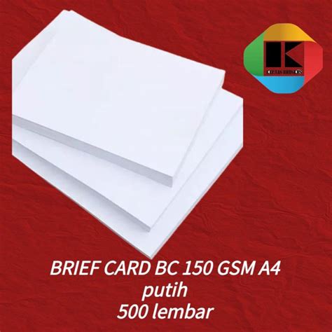 Kertas Bc 150 Gsm Bc 150gsm A4 Putih 500 Lembar Lazada Indonesia