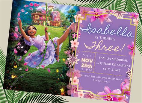 Isabella Birthday Invitation Encanto Birthday Invitation Etsy España