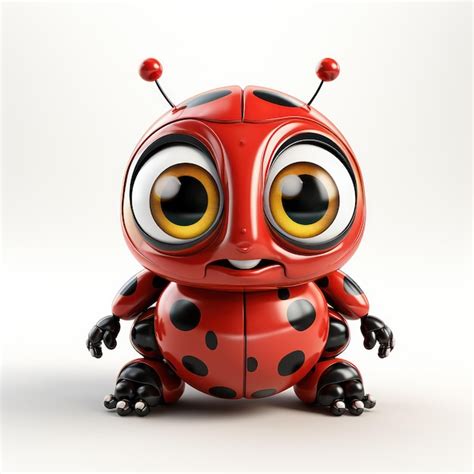 Premium Ai Image Adorable Ladybug Clipart Cute Pixarstyle Character