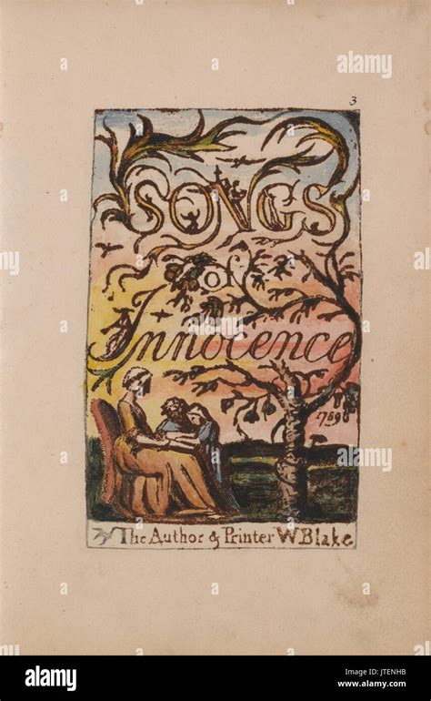 William Blake Songs Of Innocence And Of Experience Plate 3 Innocence